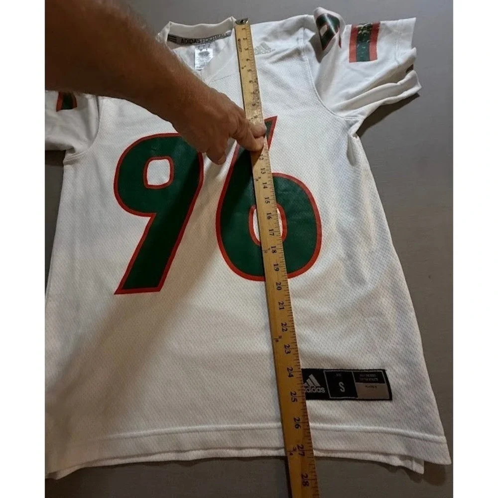 Adidas Miami Hurricanes‎ Acheampong #96 Football Jersey White Mens Size S
